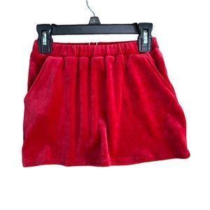 ✅Copper Key Girls Red Velour Skirt NWT